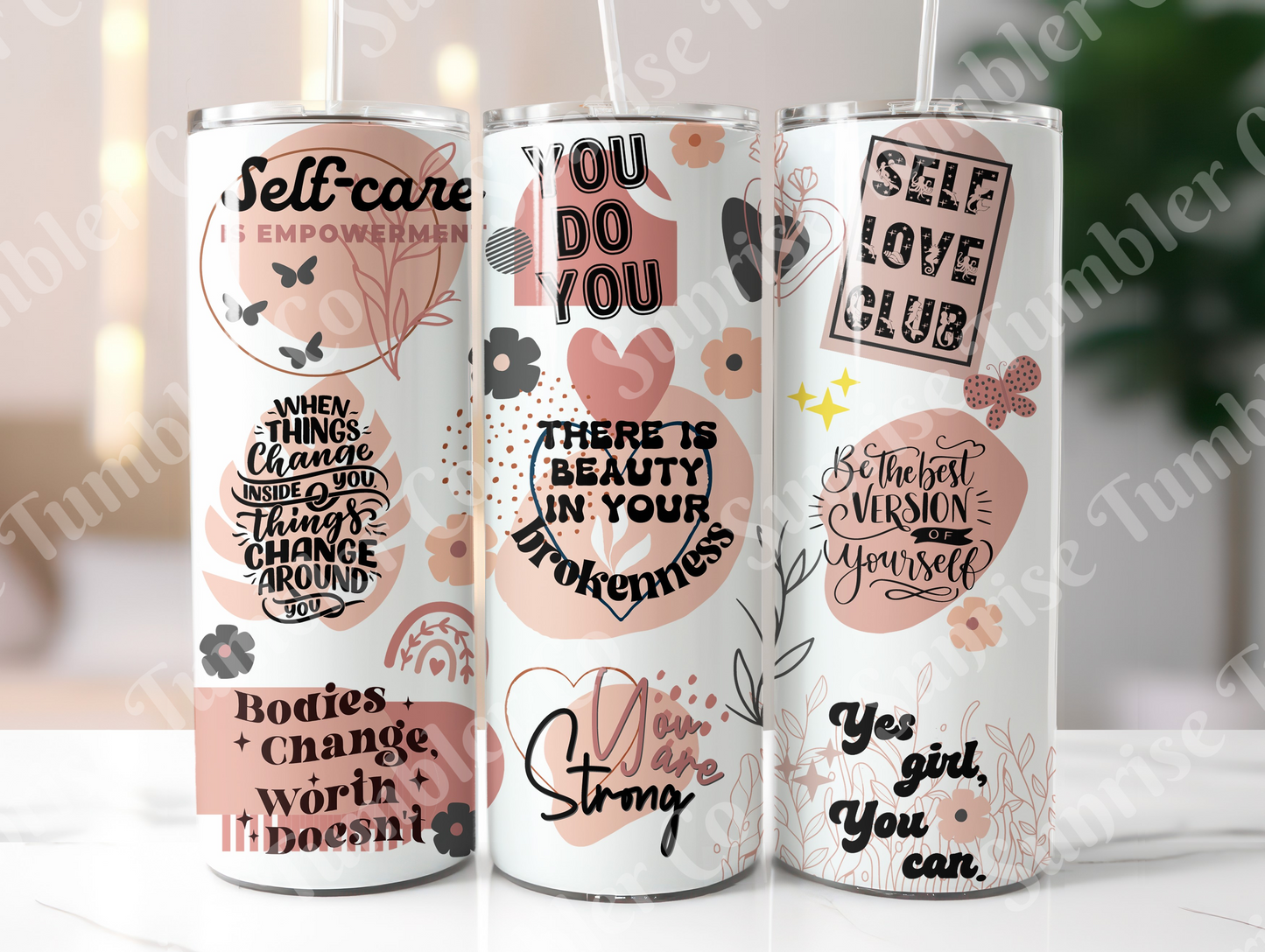 Positive and Inspirational Variety Part 4 - 20 oz and 30 oz Tumblers 9glow In The Dark Option Available)
