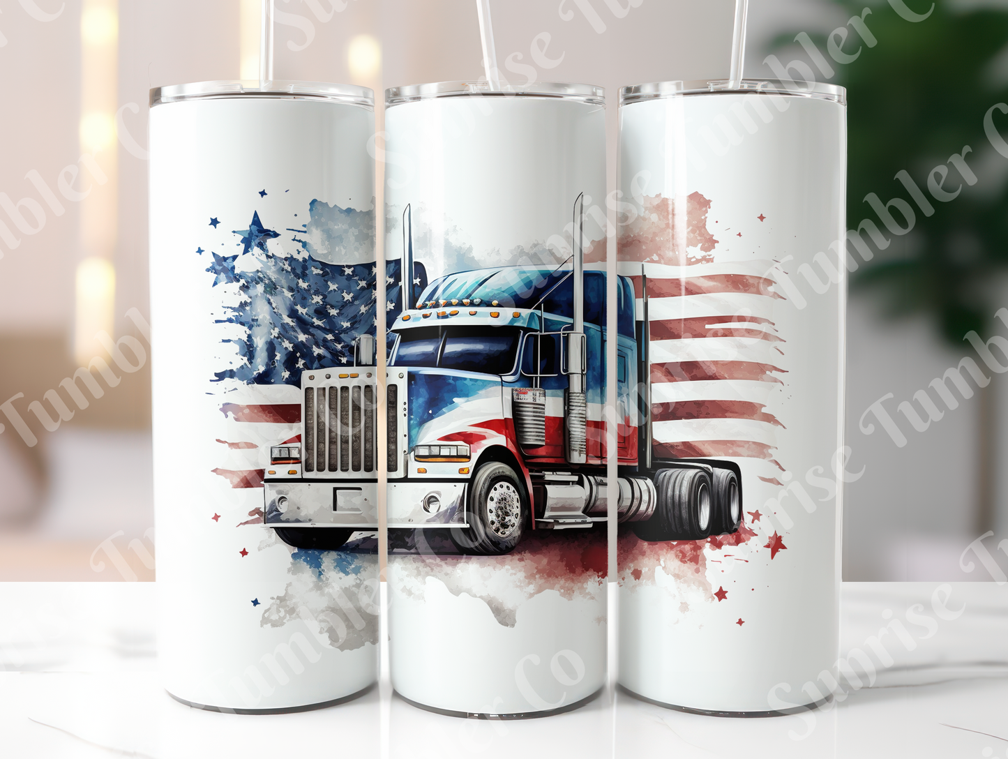 Semi-Truck Variety - 20oz and 30oz Tumblers (Glow In The Dark Green And Blue Available)