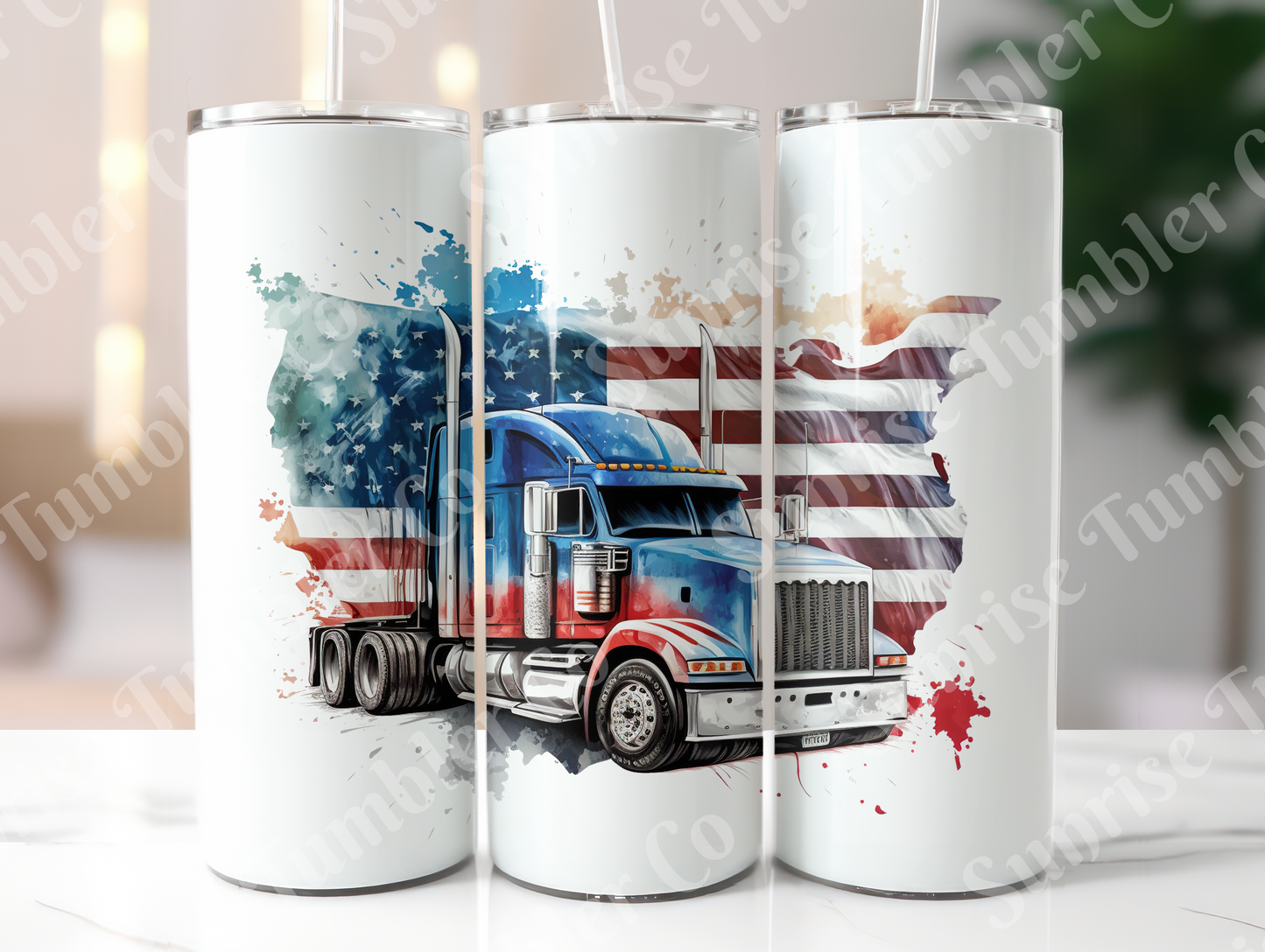 Semi-Truck Variety - 20oz and 30oz Tumblers (Glow In The Dark Green And Blue Available)