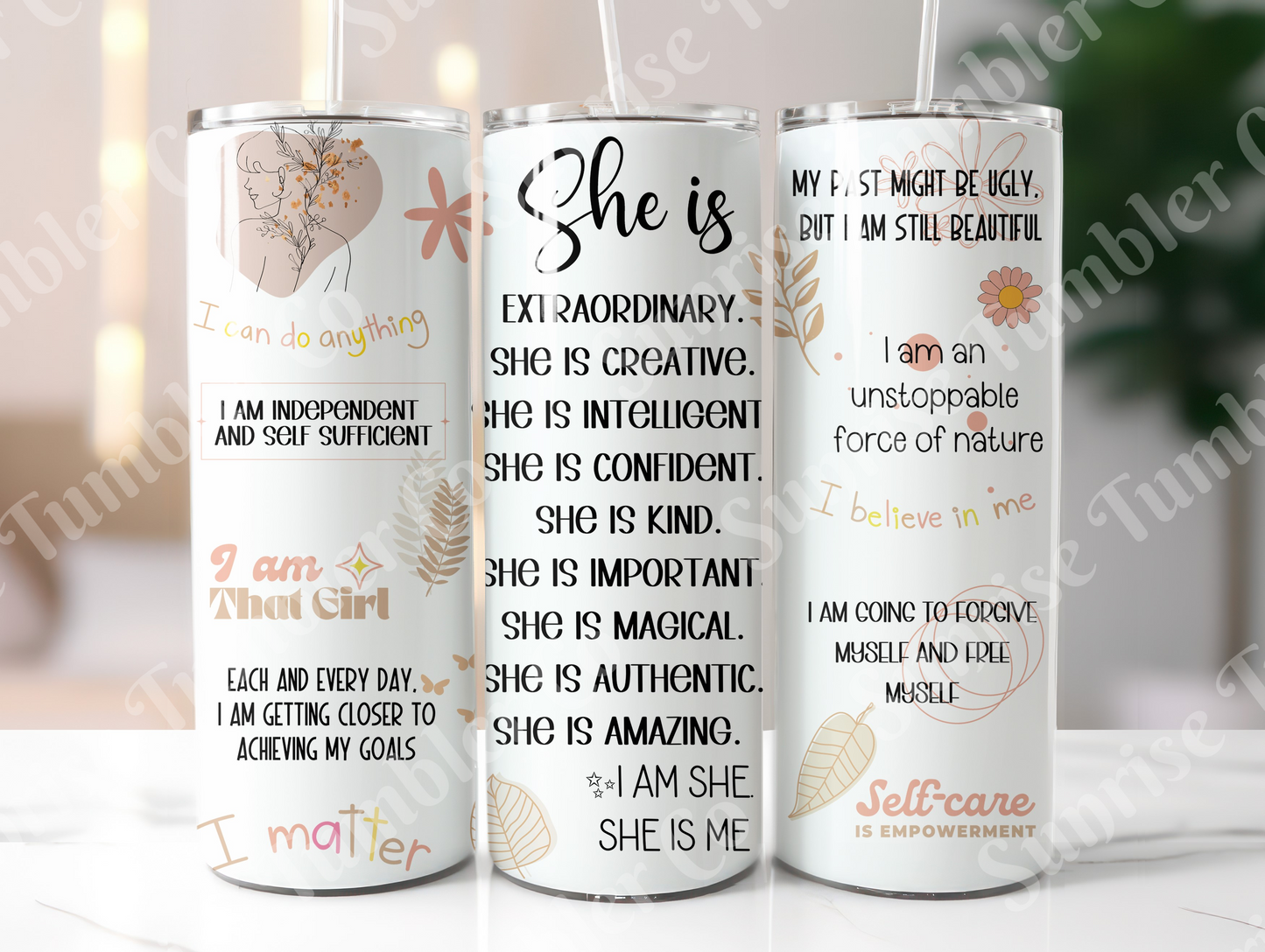 Positive and Inspirational Variety Part 4 - 20 oz and 30 oz Tumblers 9glow In The Dark Option Available)