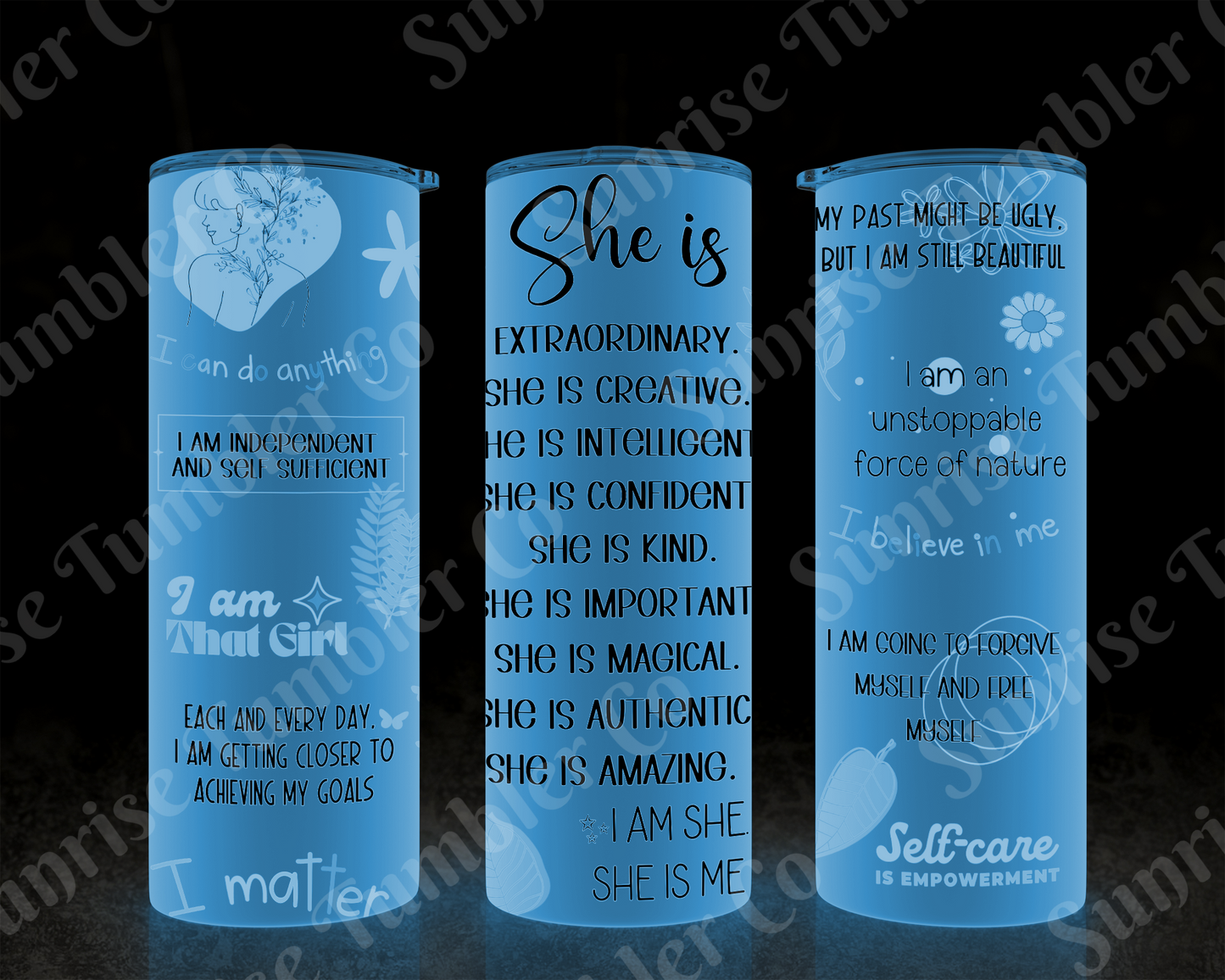 Positive and Inspirational Variety Part 4 - 20 oz and 30 oz Tumblers 9glow In The Dark Option Available)