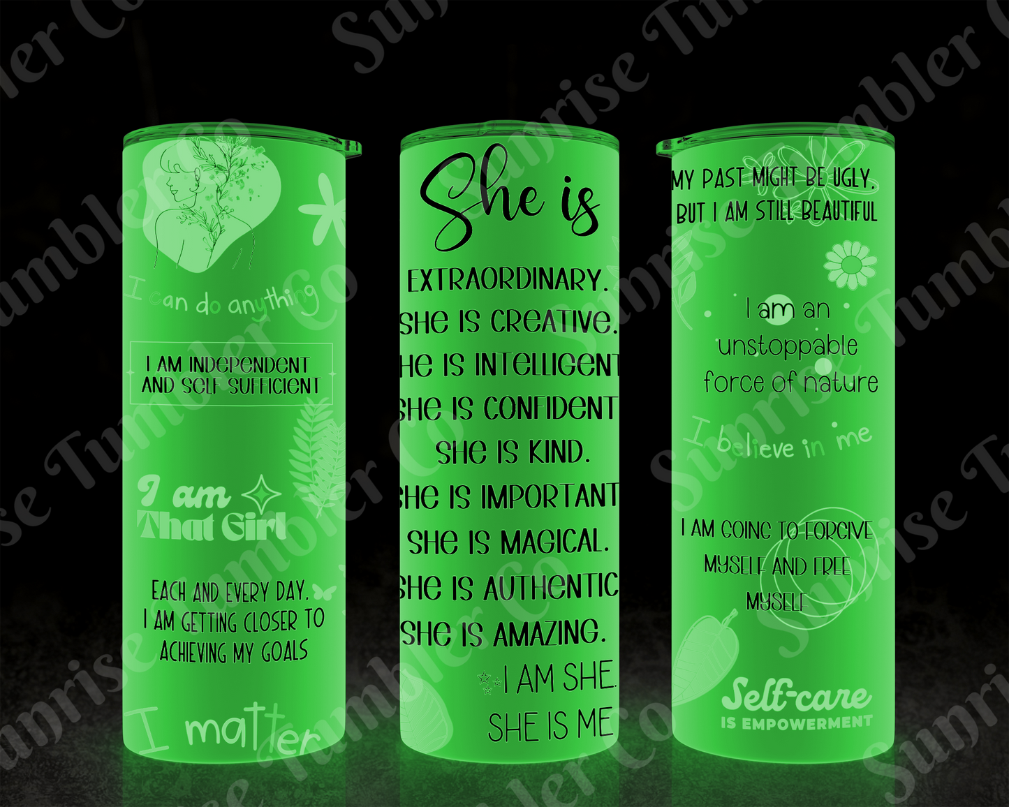 Positive and Inspirational Variety Part 4 - 20 oz and 30 oz Tumblers 9glow In The Dark Option Available)