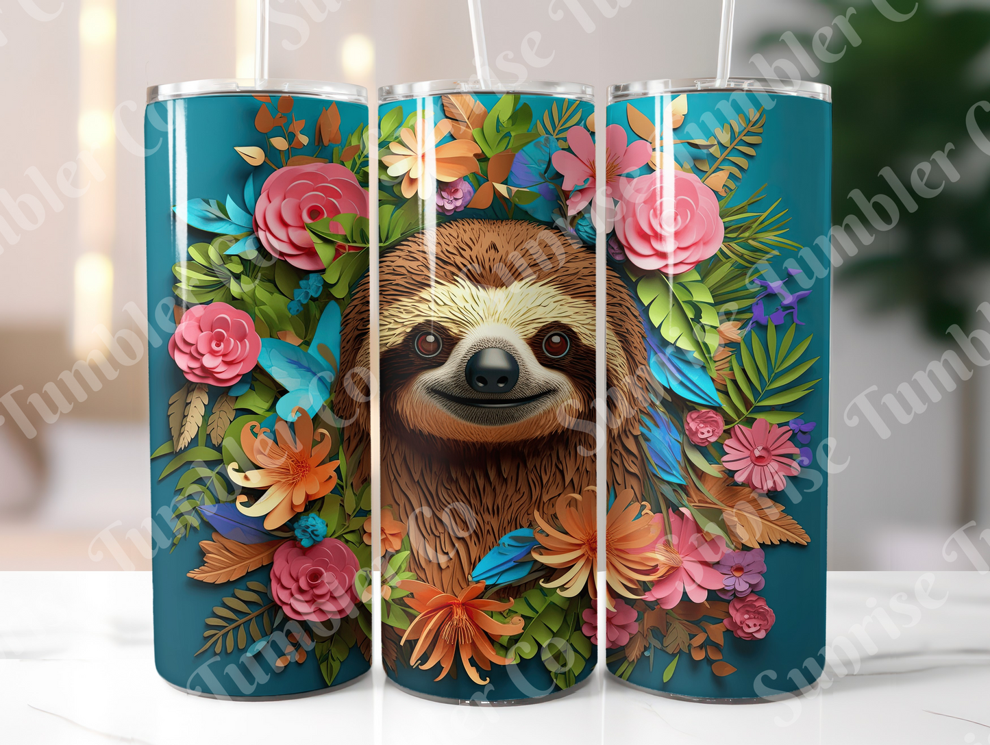 Sloth Variety Part 2 - 20oz and 30oz Tumblers (Glow In The Dark Green And Blue Available)