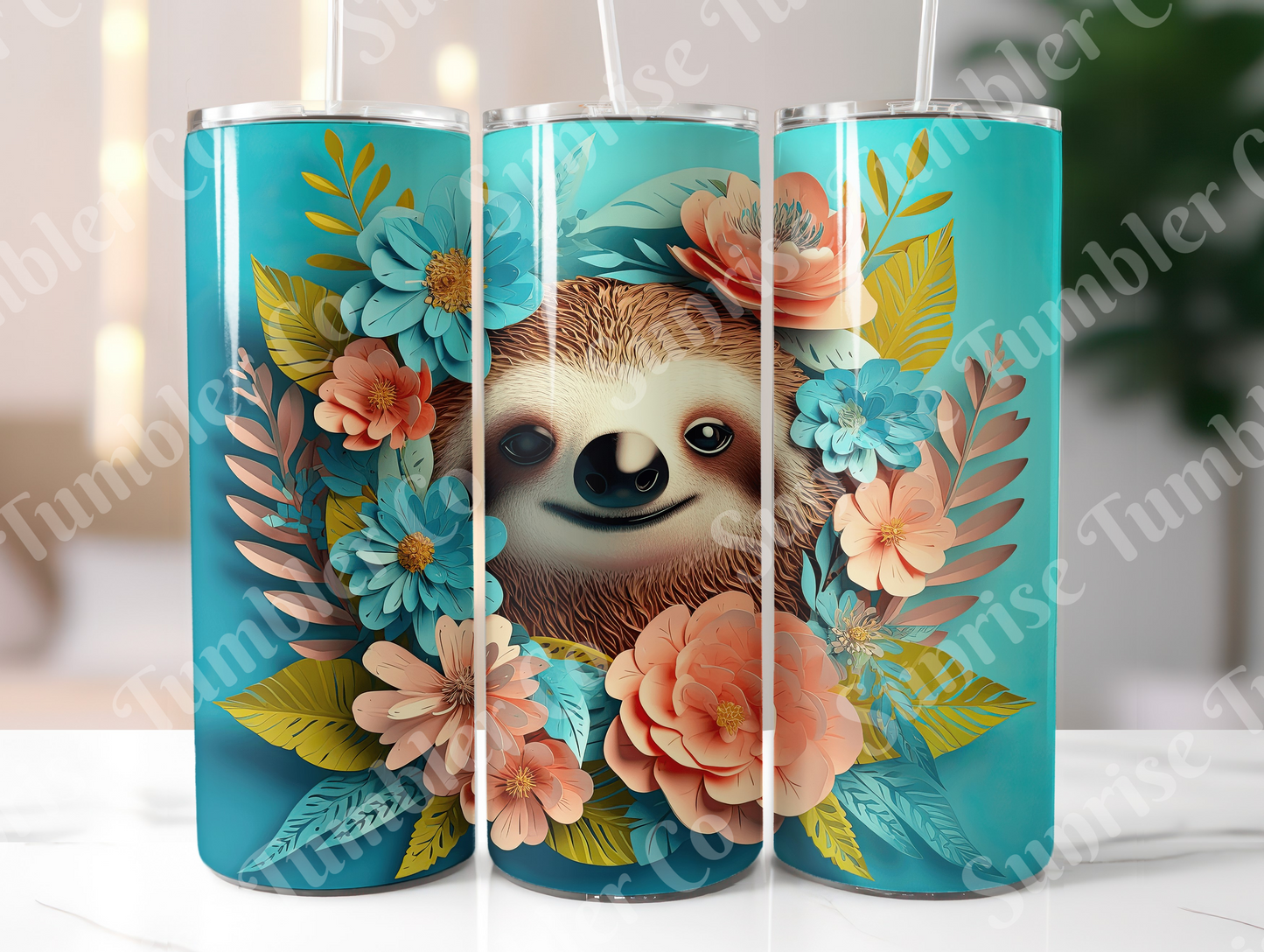 Sloth Variety Part 2 - 20oz and 30oz Tumblers (Glow In The Dark Green And Blue Available)