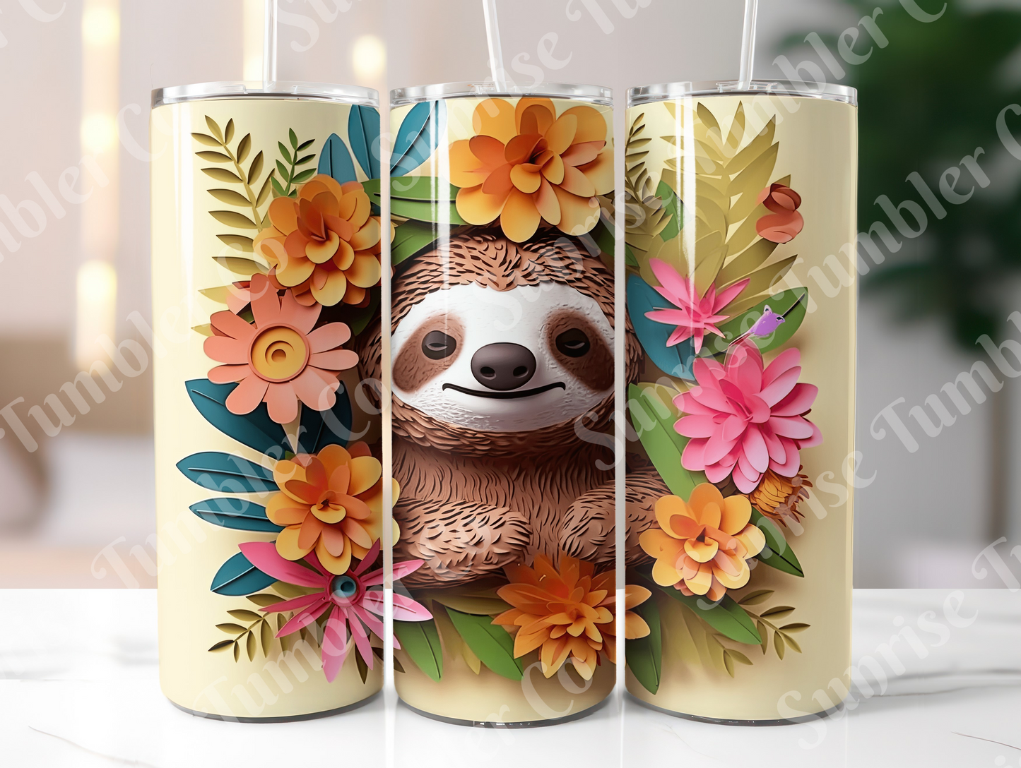 Sloth Variety Part 2 - 20oz and 30oz Tumblers (Glow In The Dark Green And Blue Available)