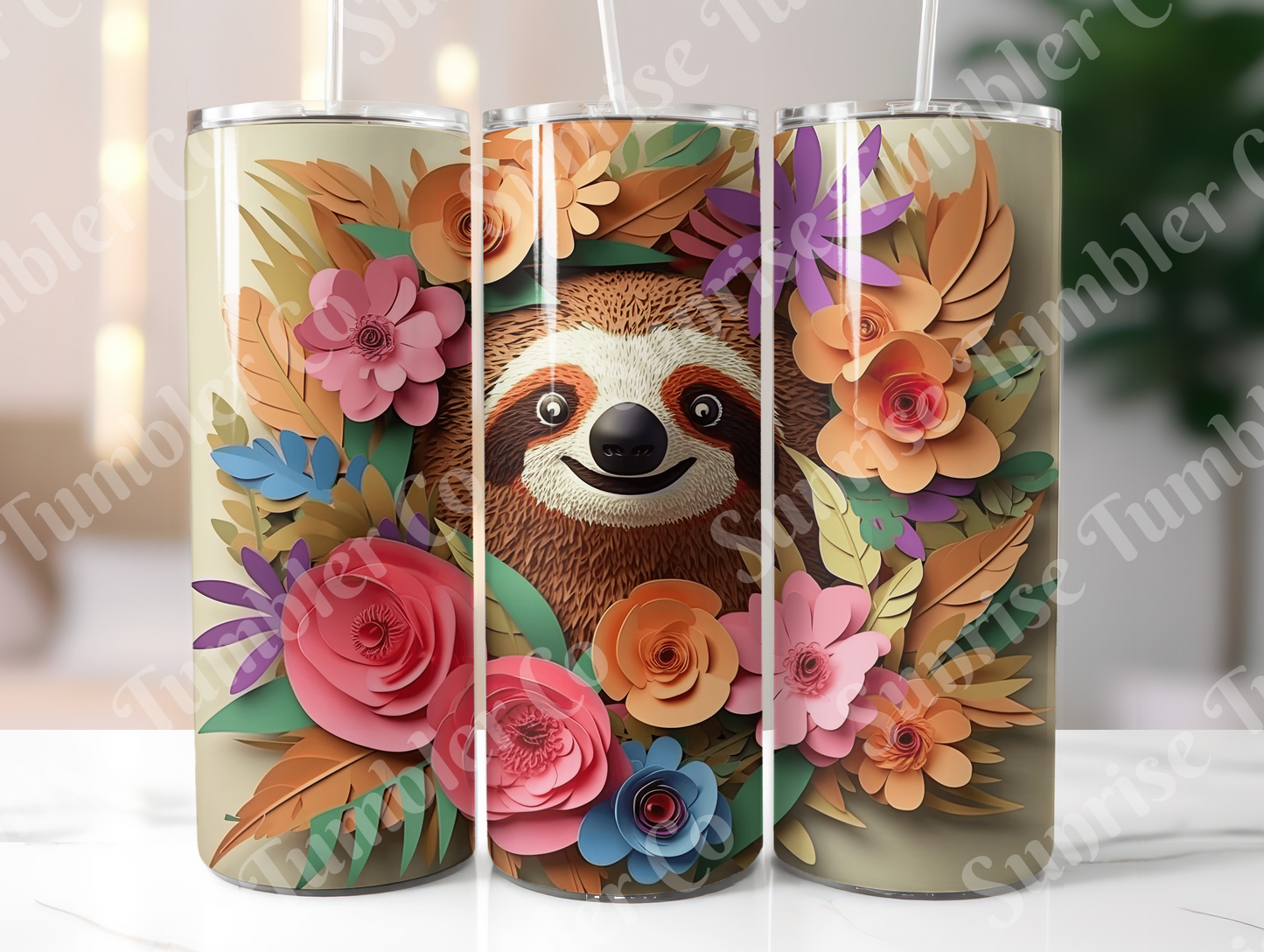 Sloth Variety Part 2 - 20oz and 30oz Tumblers (Glow In The Dark Green And Blue Available)