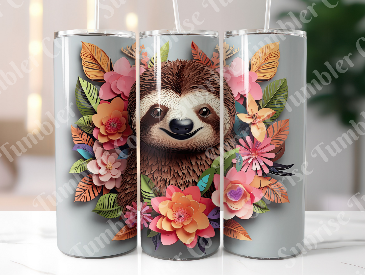 Sloth Variety Part 2 - 20oz and 30oz Tumblers (Glow In The Dark Green And Blue Available)