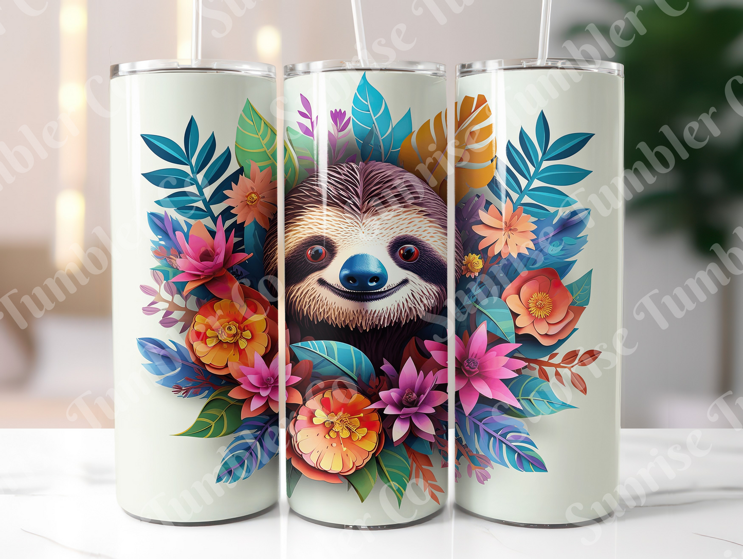 Sloth Variety Part 2 - 20oz and 30oz Tumblers (Glow In The Dark Green And Blue Available)