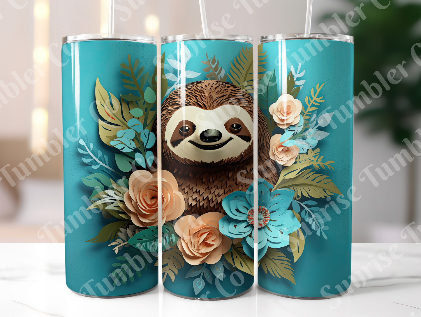 Sloth Variety Part 2 - 20oz and 30oz Tumblers (Glow In The Dark Green And Blue Available)