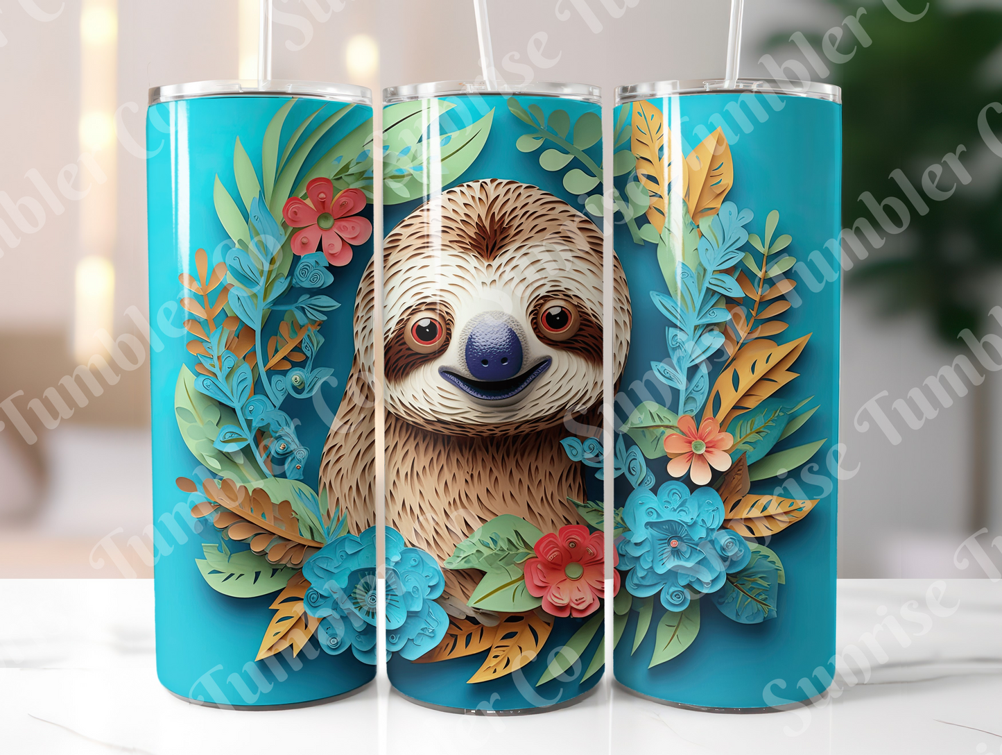Sloth Variety Part 2 - 20oz and 30oz Tumblers (Glow In The Dark Green And Blue Available)