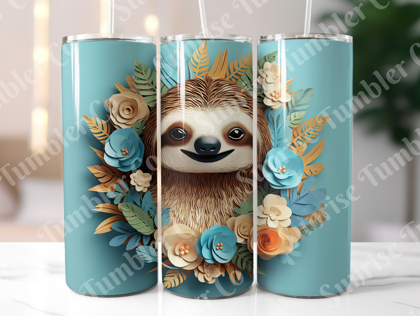 Sloth Variety Part 2 - 20oz and 30oz Tumblers (Glow In The Dark Green And Blue Available)