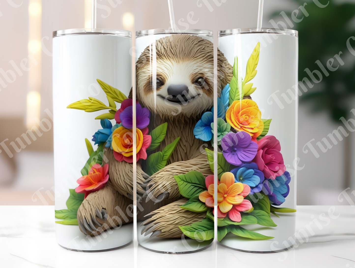 Sloth Variety Part 2 - 20oz and 30oz Tumblers (Glow In The Dark Green And Blue Available)