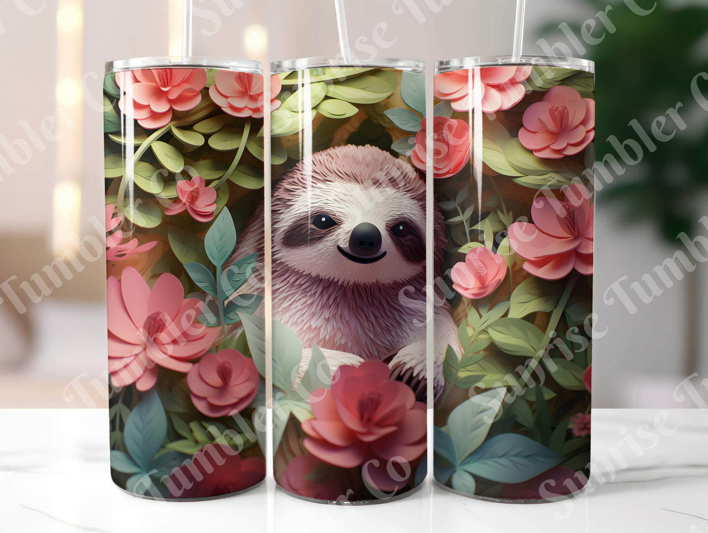 Sloth Variety Part 1 - 20oz and 30oz Tumblers (Glow In The Dark Green And Blue Available)