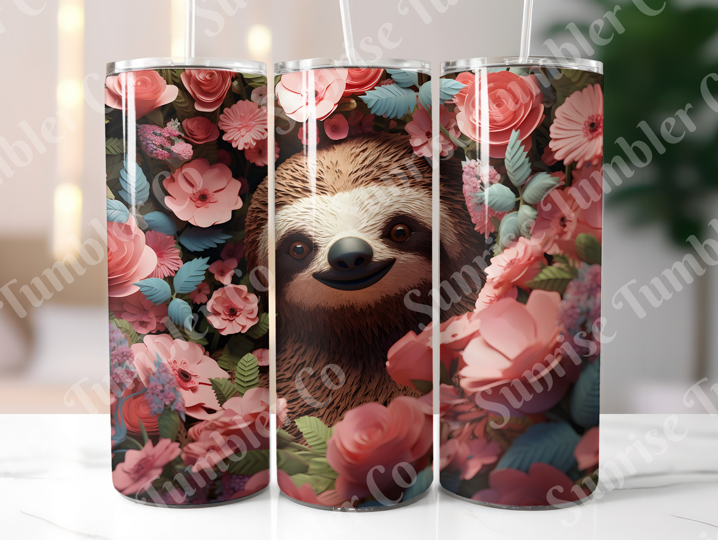Sloth Variety Part 1 - 20oz and 30oz Tumblers (Glow In The Dark Green And Blue Available)