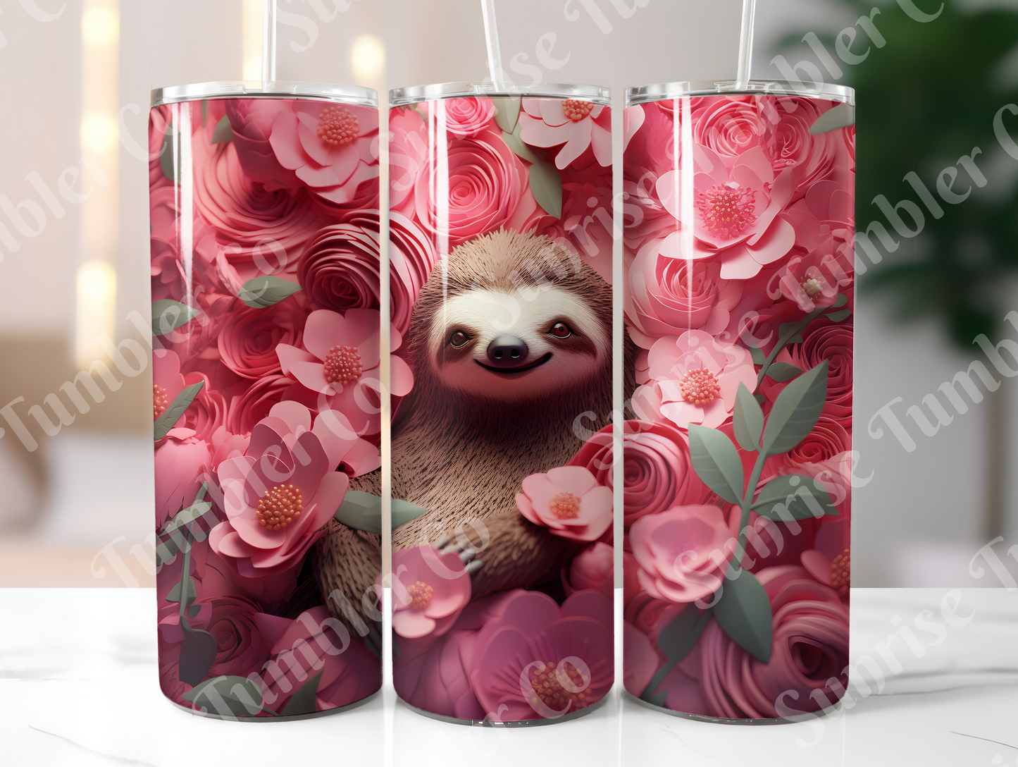 Sloth Variety Part 1 - 20oz and 30oz Tumblers (Glow In The Dark Green And Blue Available)