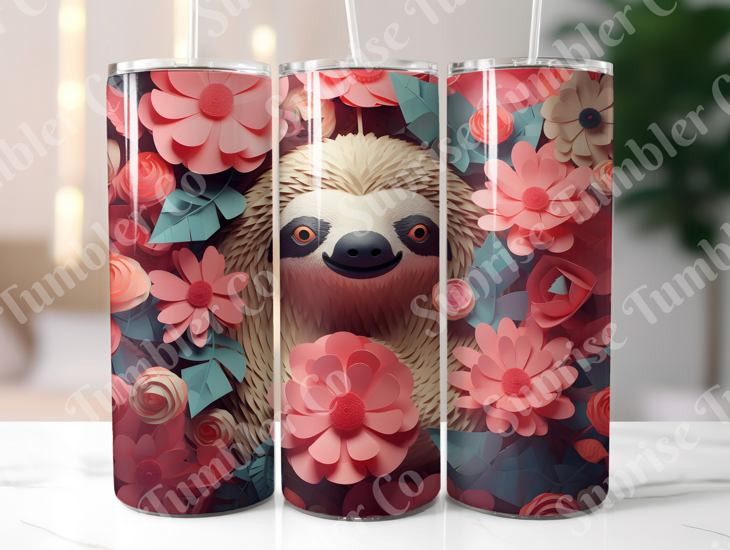Sloth Variety Part 1 - 20oz and 30oz Tumblers (Glow In The Dark Green And Blue Available)
