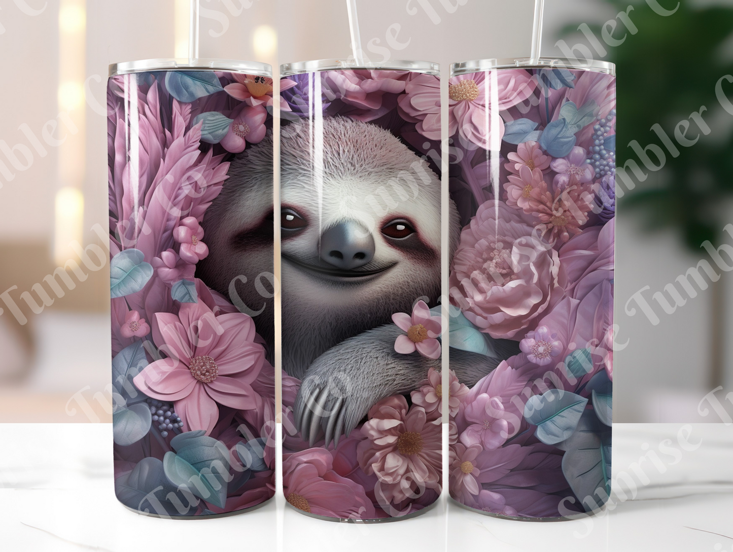 Sloth Variety Part 1 - 20oz and 30oz Tumblers (Glow In The Dark Green And Blue Available)