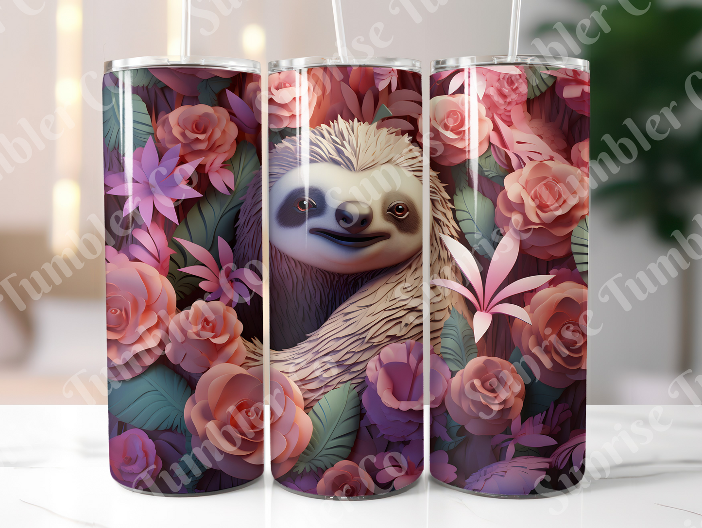 Sloth Variety Part 1 - 20oz and 30oz Tumblers (Glow In The Dark Green And Blue Available)