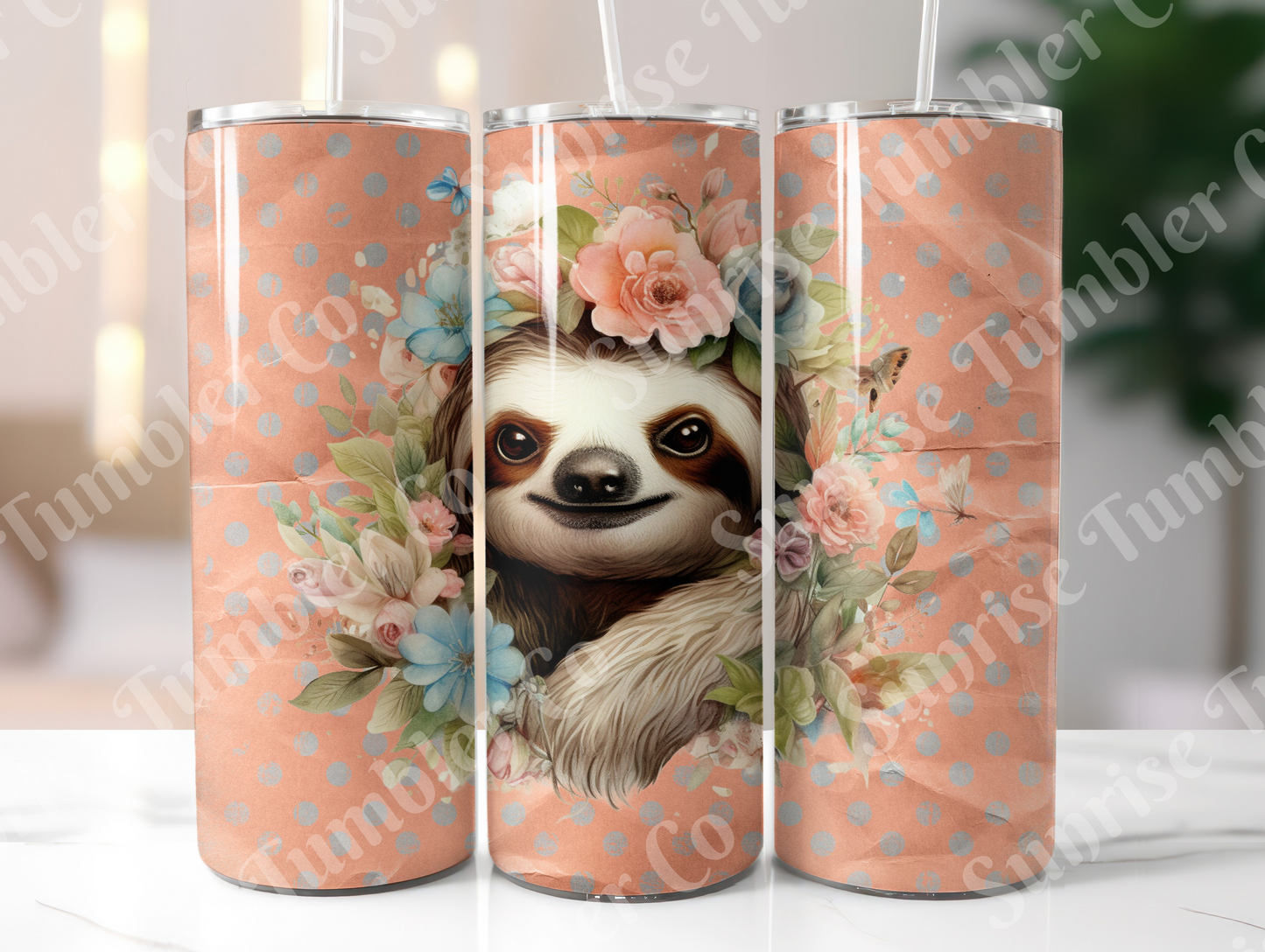 Sloth Variety Part 1 - 20oz and 30oz Tumblers (Glow In The Dark Green And Blue Available)