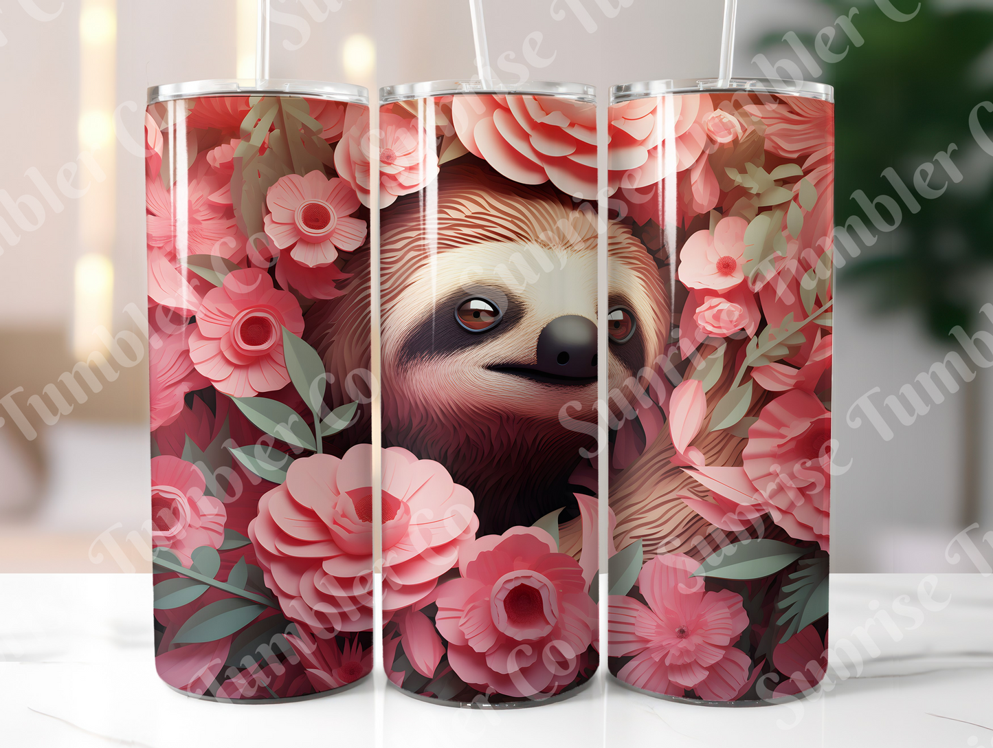 Sloth Variety Part 1 - 20oz and 30oz Tumblers (Glow In The Dark Green And Blue Available)