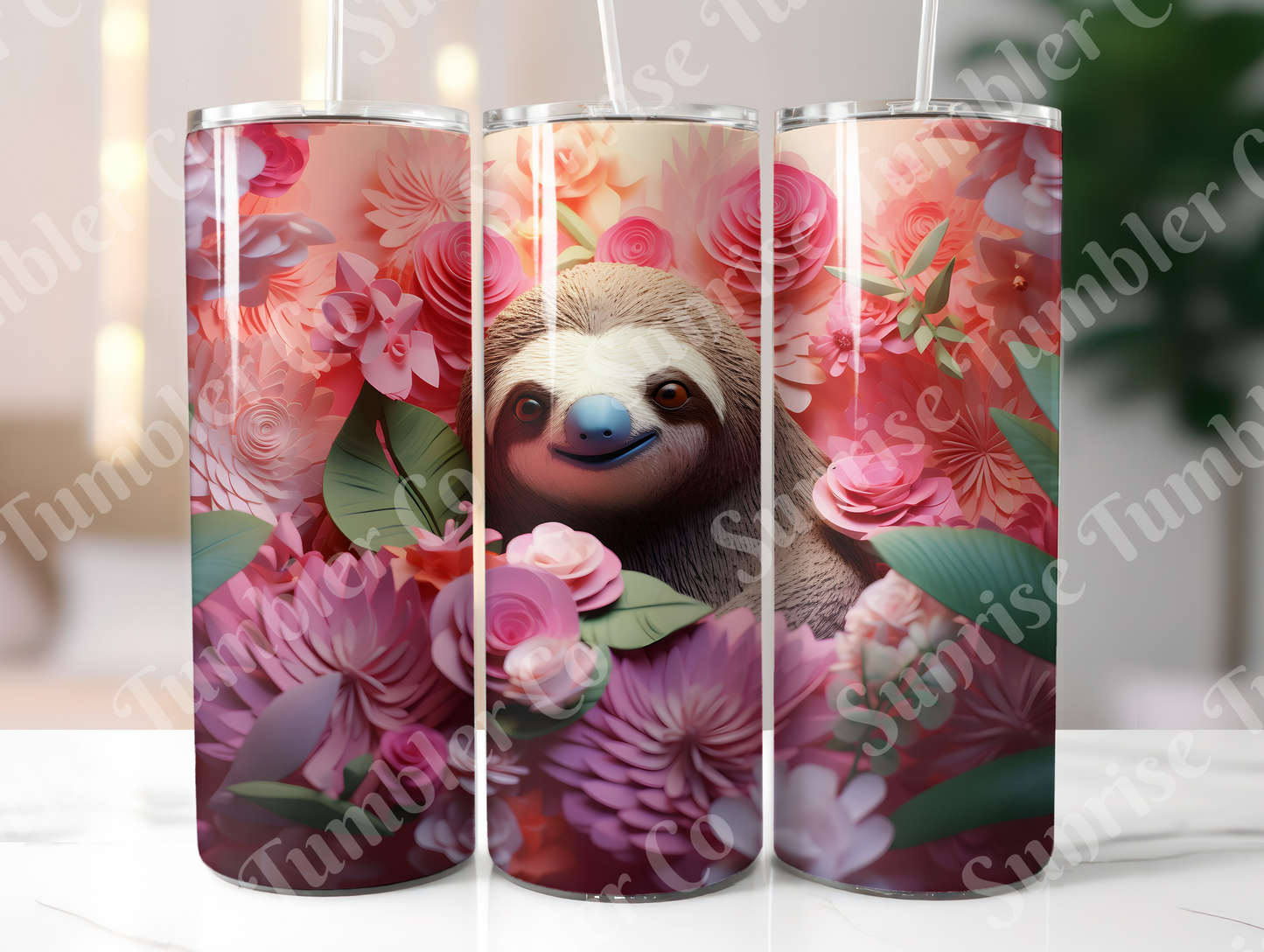 Sloth Variety Part 1 - 20oz and 30oz Tumblers (Glow In The Dark Green And Blue Available)