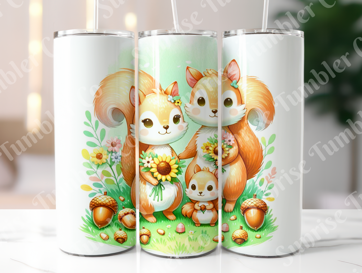 Squirrels Variety - 20oz and 30oz Tumblers (Glow In The Dark Green And Blue Available)
