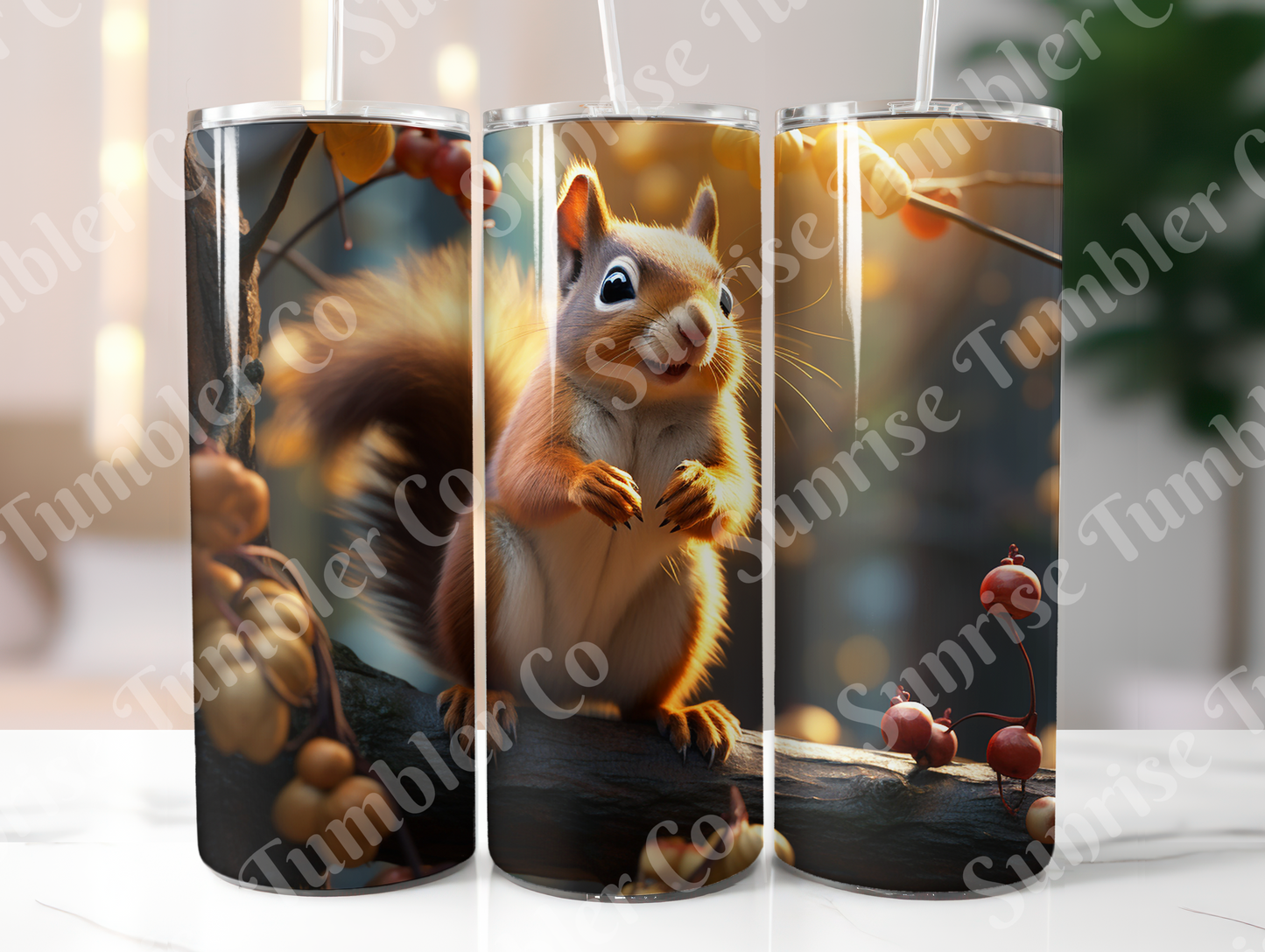 Squirrels Variety - 20oz and 30oz Tumblers (Glow In The Dark Green And Blue Available)