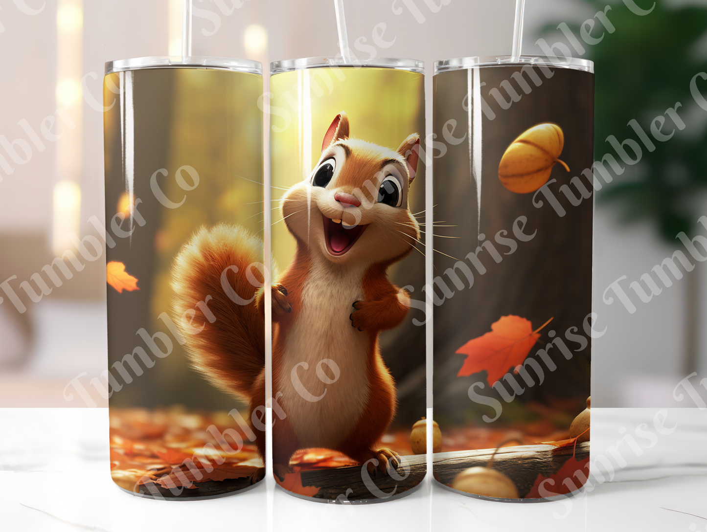 Squirrels Variety - 20oz and 30oz Tumblers (Glow In The Dark Green And Blue Available)