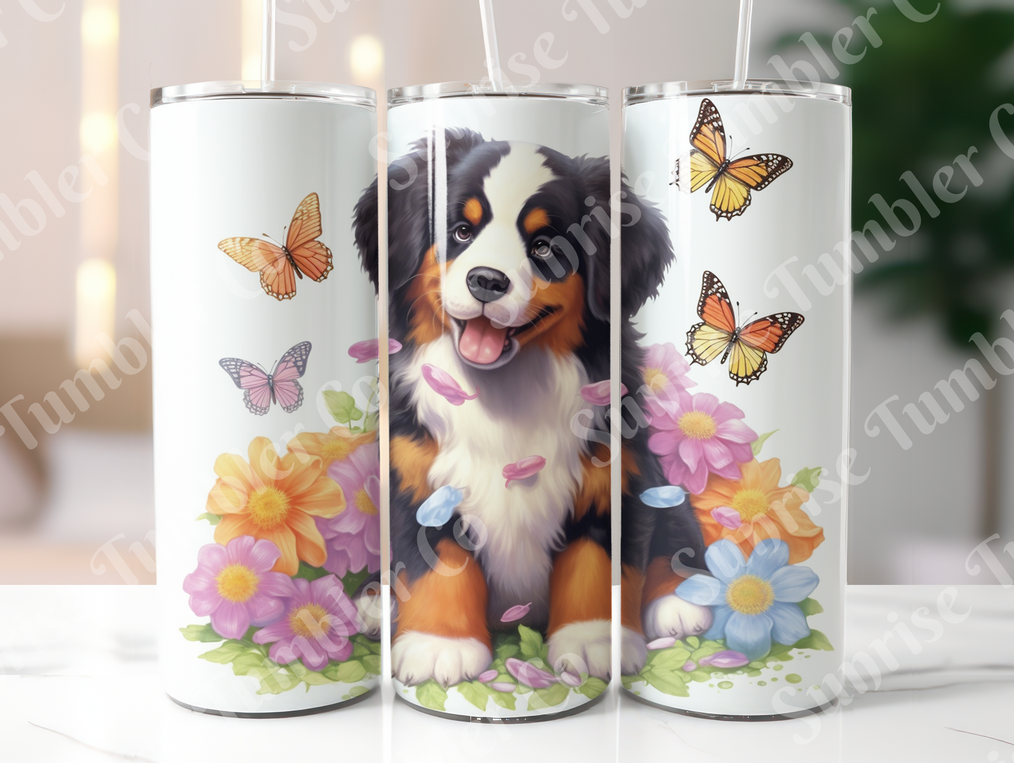 Summer Puppy Variety - 20oz and 30oz Tumblers (Glow In The Dark Green And Blue Available)