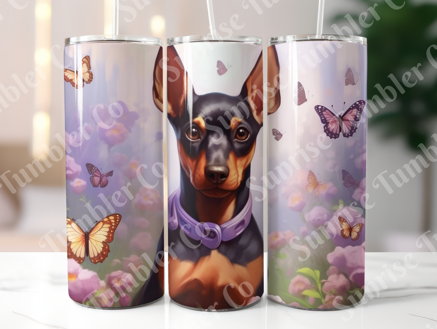 Summer Puppy Variety - 20oz and 30oz Tumblers (Glow In The Dark Green And Blue Available)