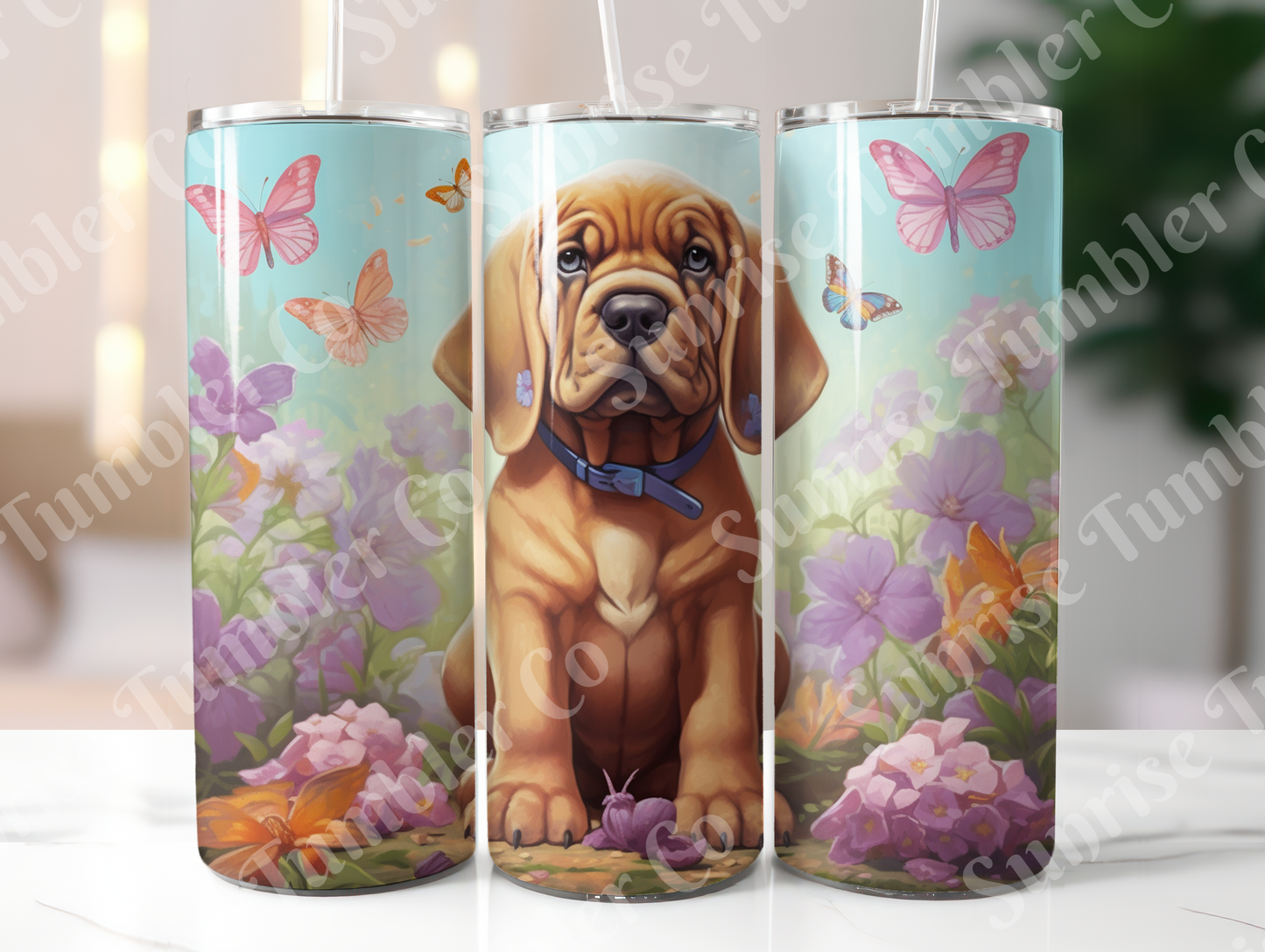 Summer Puppy Variety - 20oz and 30oz Tumblers (Glow In The Dark Green And Blue Available)