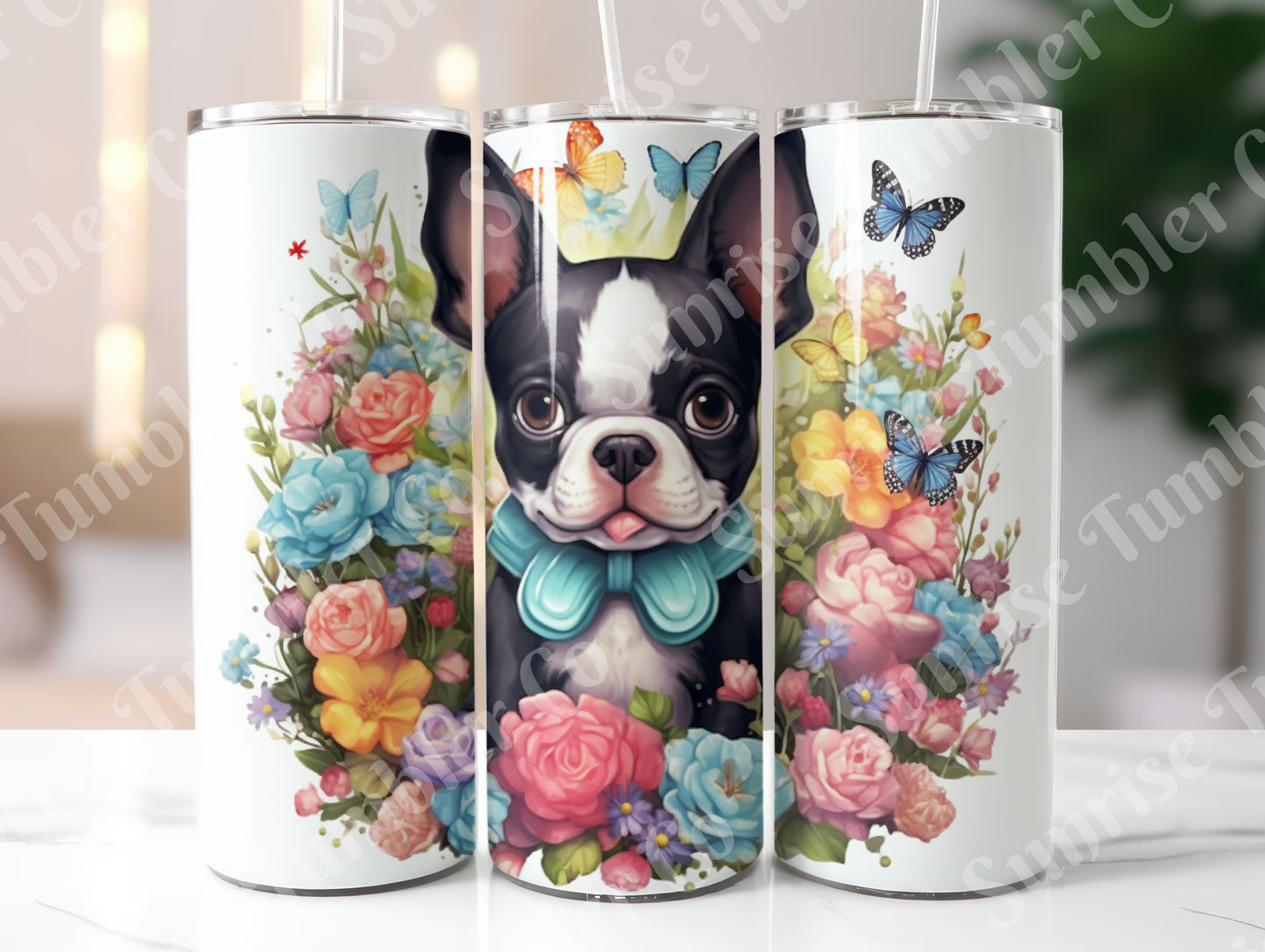 Summer Puppy Variety - 20oz and 30oz Tumblers (Glow In The Dark Green And Blue Available)