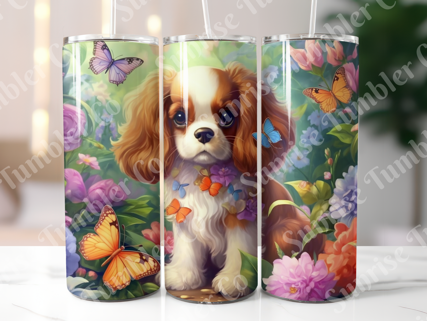 Summer Puppy Variety - 20oz and 30oz Tumblers (Glow In The Dark Green And Blue Available)