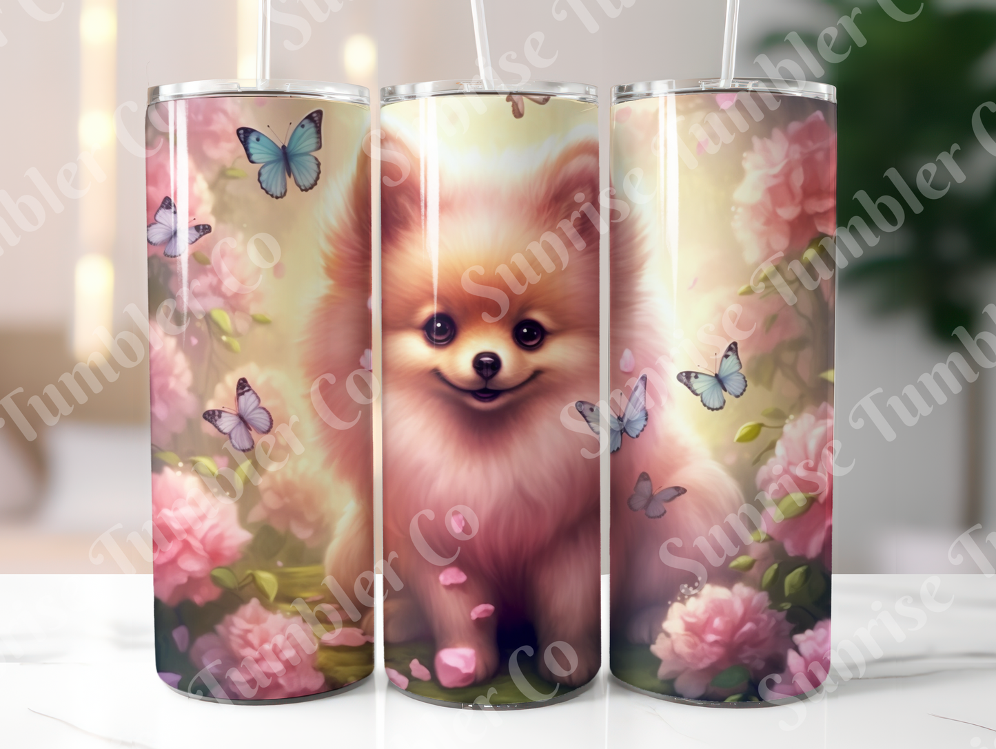 Summer Puppy Variety - 20oz and 30oz Tumblers (Glow In The Dark Green And Blue Available)