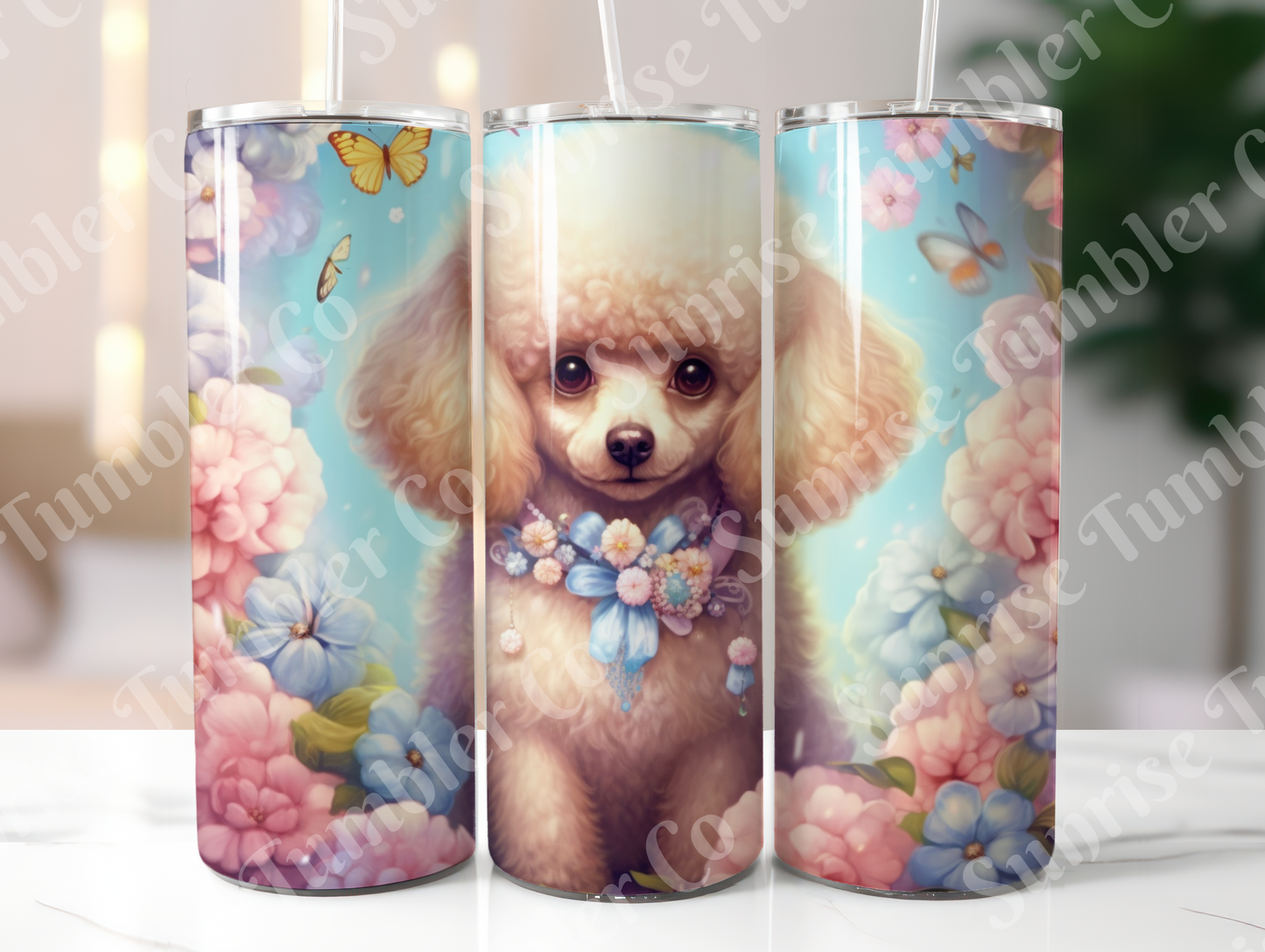 Summer Puppy Variety - 20oz and 30oz Tumblers (Glow In The Dark Green And Blue Available)
