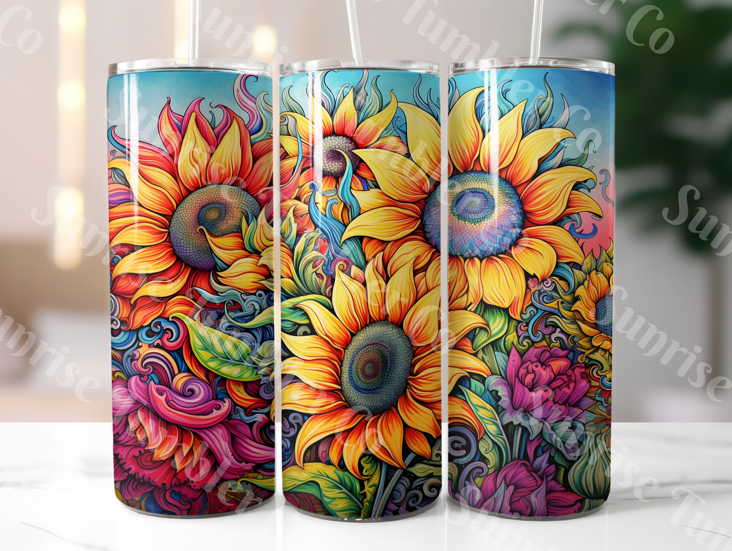 Sunflower Variety Part 2 - 20oz and 30oz Tumblers (Glow In The Dark Green And Blue Available)