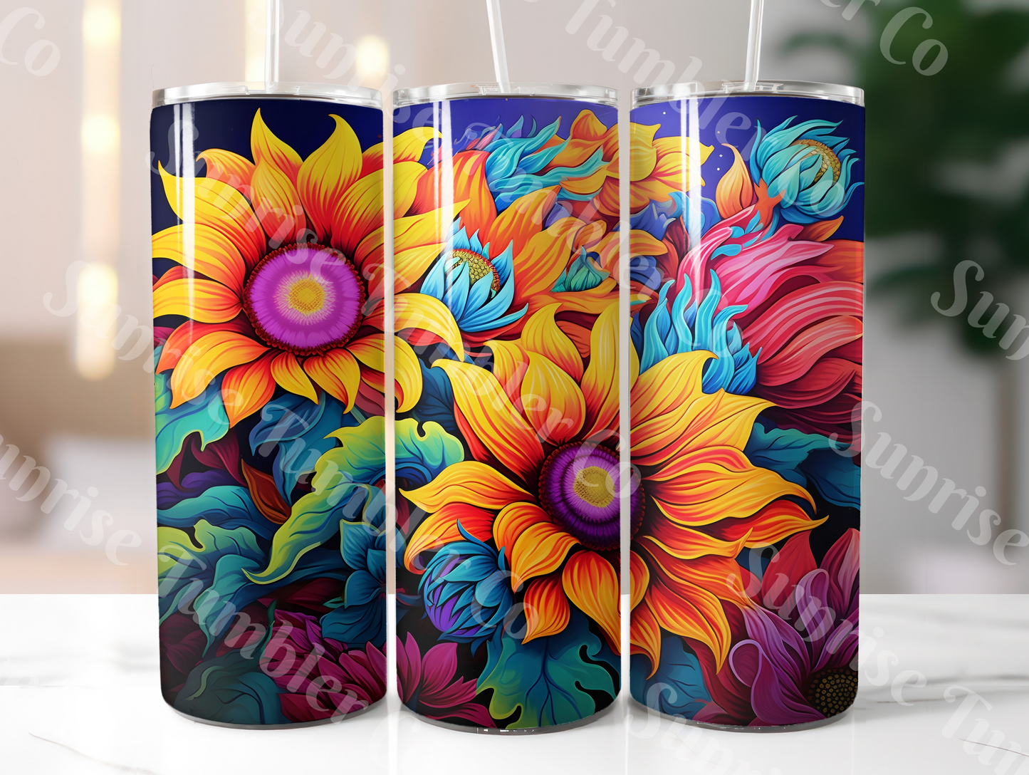 Sunflower Variety Part 2 - 20oz and 30oz Tumblers (Glow In The Dark Green And Blue Available)