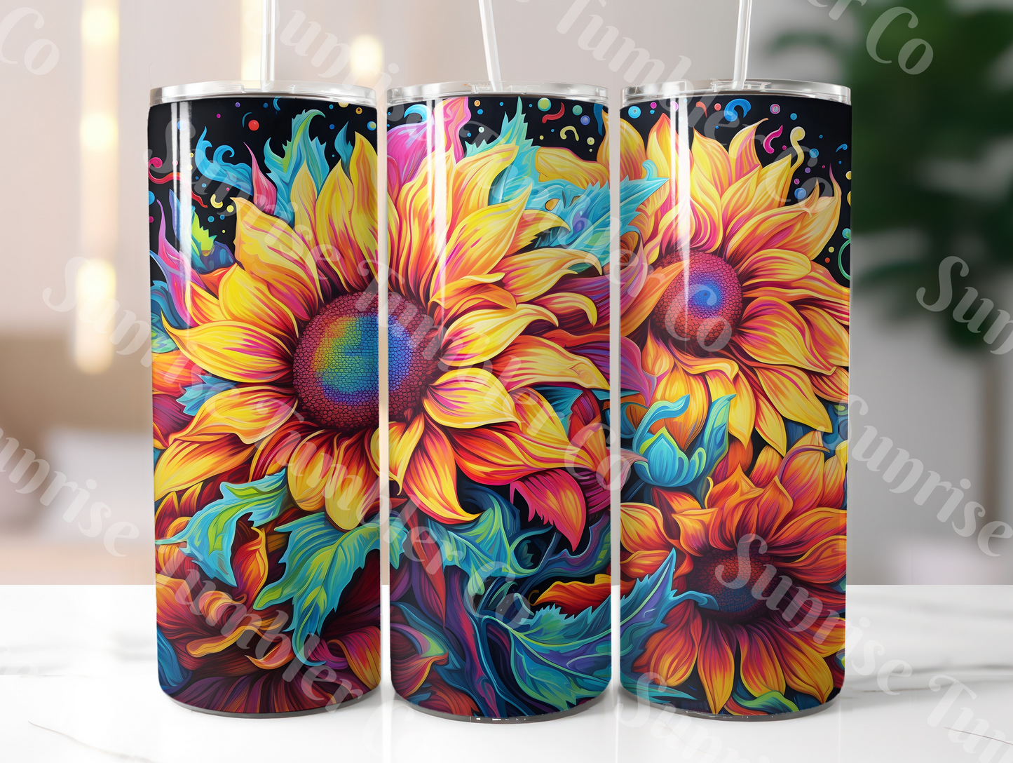 Sunflower Variety Part 2 - 20oz and 30oz Tumblers (Glow In The Dark Green And Blue Available)