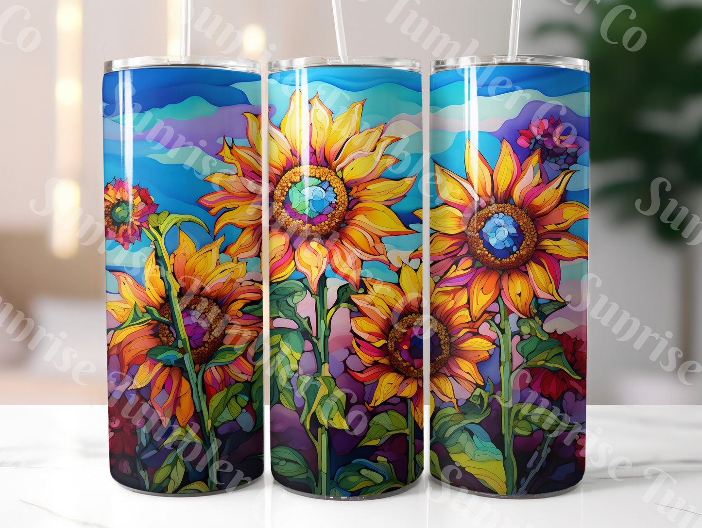 Sunflower Variety Part 2 - 20oz and 30oz Tumblers (Glow In The Dark Green And Blue Available)