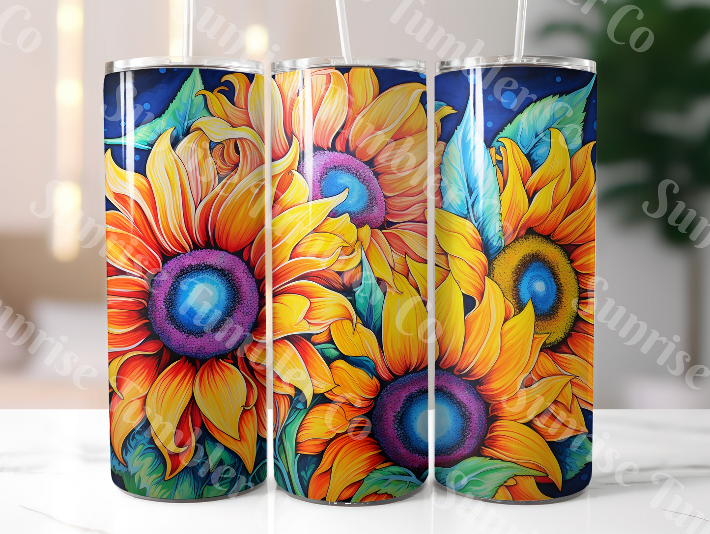 Sunflower Variety Part 2 - 20oz and 30oz Tumblers (Glow In The Dark Green And Blue Available)