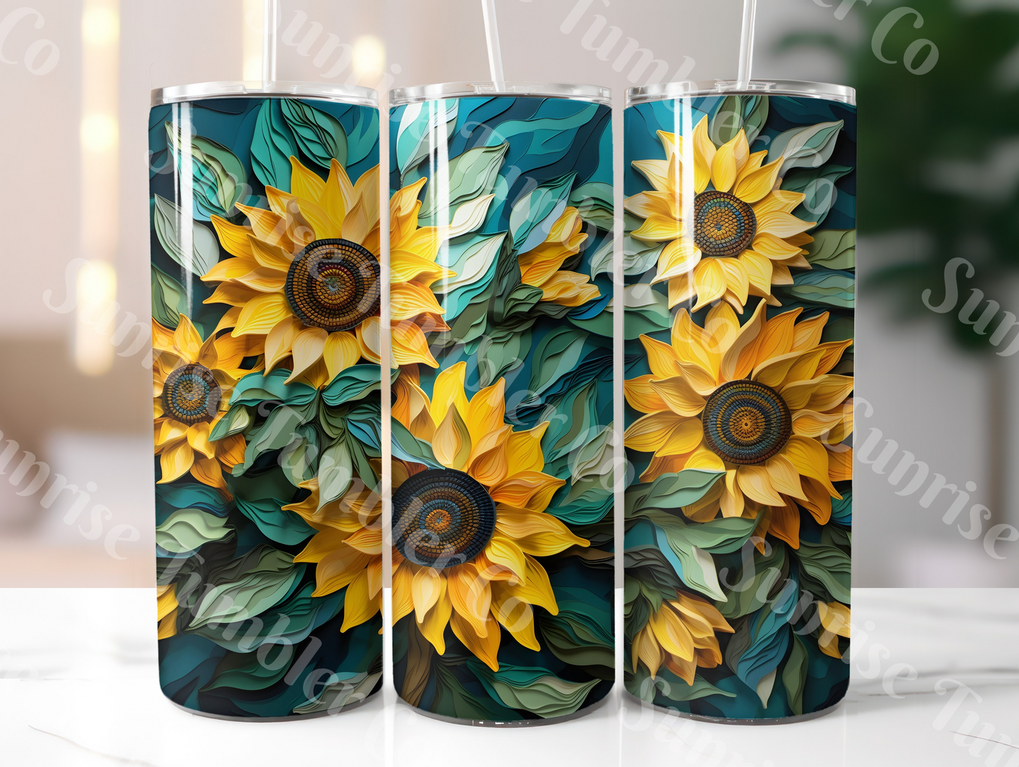 Sunflower Variety Part 2 - 20oz and 30oz Tumblers (Glow In The Dark Green And Blue Available)