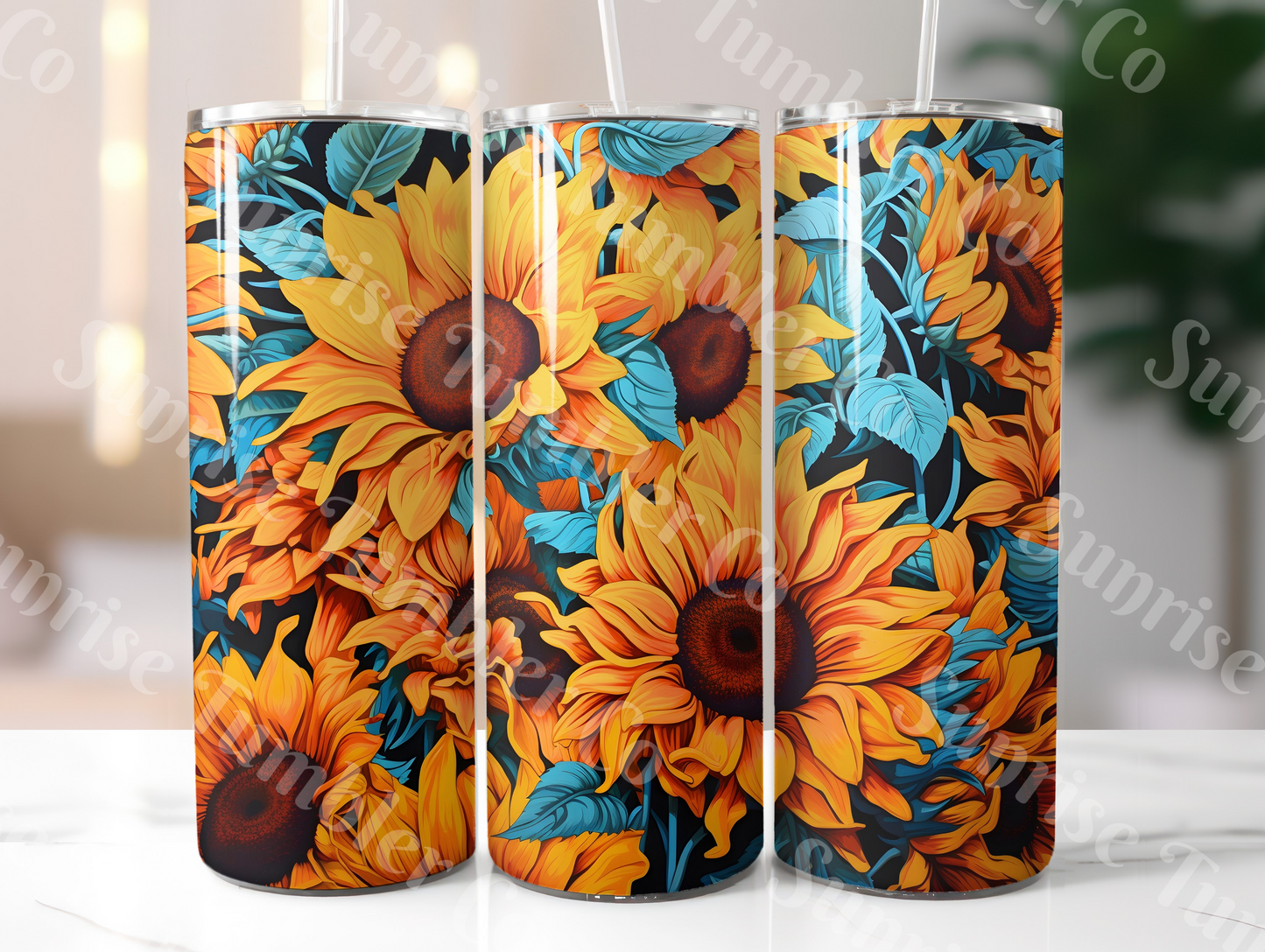 Sunflower Variety Part 2 - 20oz and 30oz Tumblers (Glow In The Dark Green And Blue Available)