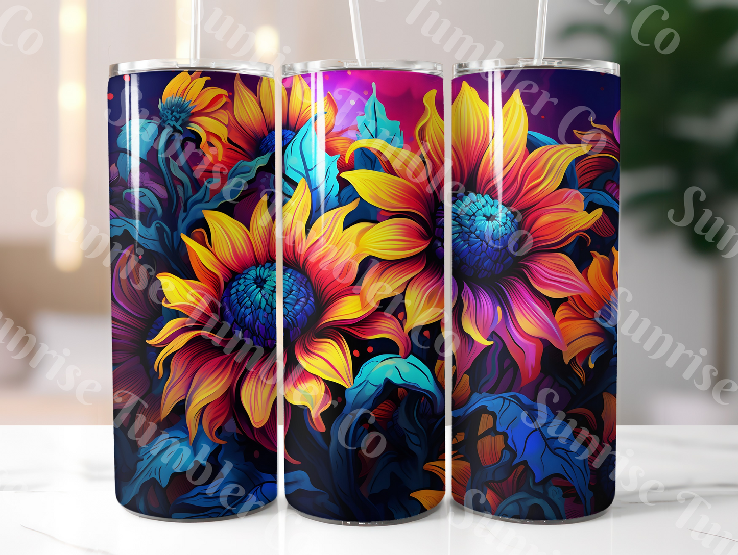 Sunflower Variety Part 2 - 20oz and 30oz Tumblers (Glow In The Dark Green And Blue Available)