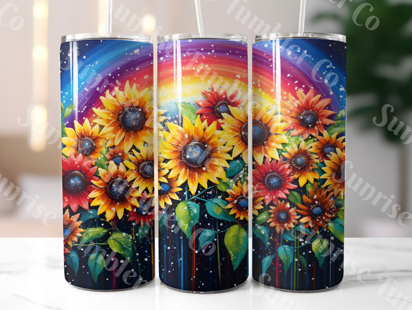 Sunflower Variety Part 2 - 20oz and 30oz Tumblers (Glow In The Dark Green And Blue Available)