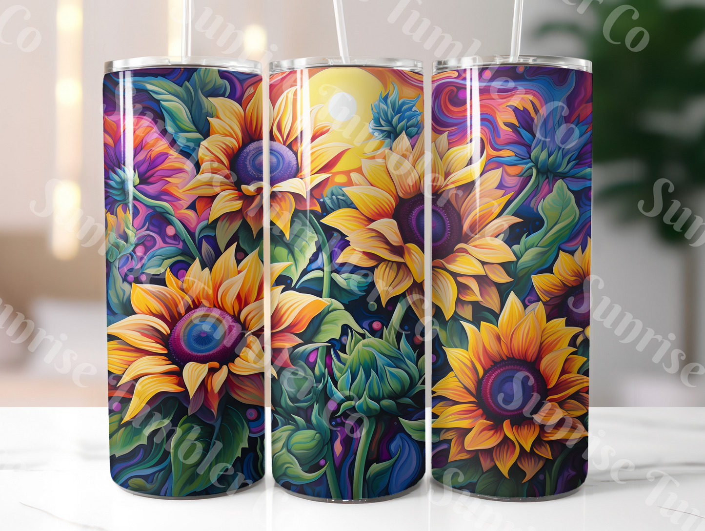 Sunflower Variety Part 2 - 20oz and 30oz Tumblers (Glow In The Dark Green And Blue Available)