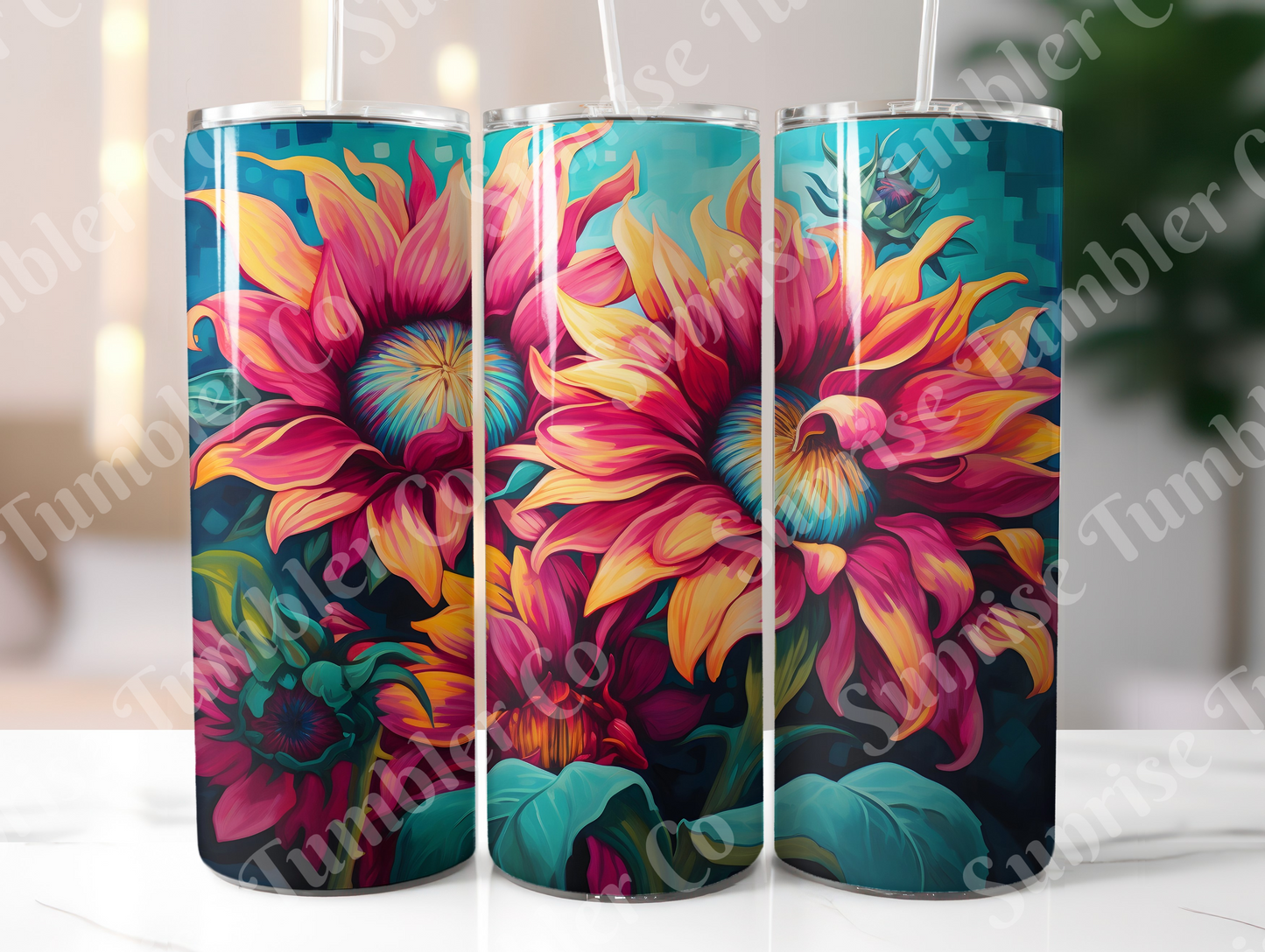 Sunflower Variety Part 3 - 20oz and 30oz Tumblers (Glow In The Dark Green And Blue Available)