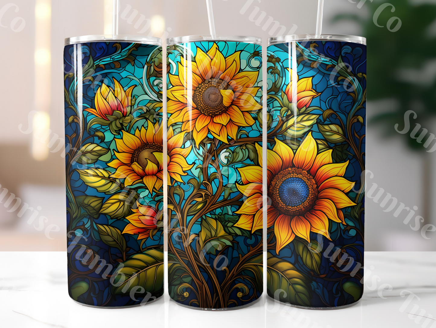 Sunflower Variety Part 2 - 20oz and 30oz Tumblers (Glow In The Dark Green And Blue Available)