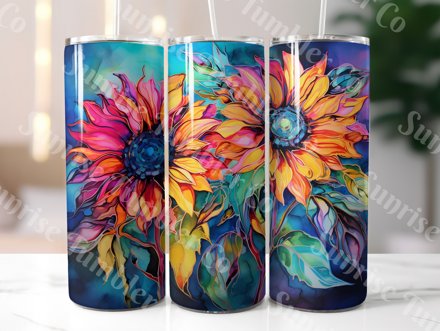 Sunflower Variety Part 2 - 20oz and 30oz Tumblers (Glow In The Dark Green And Blue Available)