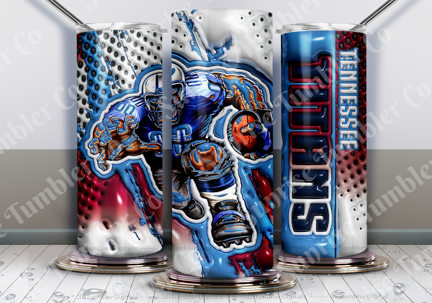 Football Variety Part 2 - 20oz and 30oz Tumblers (Glow In The Dark Green And Blue Available)