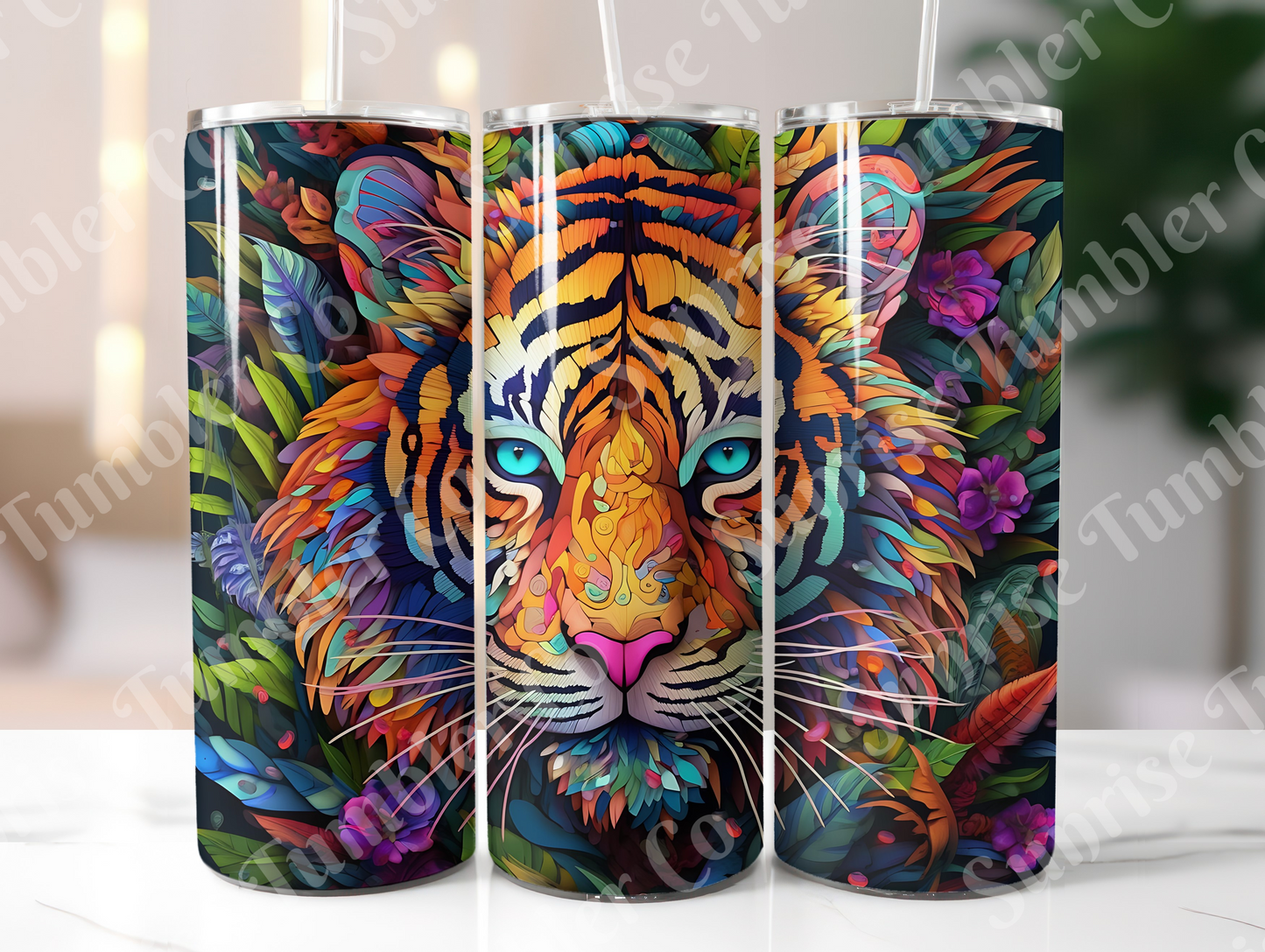 Tiger Variety Part 1 - 20oz and 30oz Tumblers (Glow In The Dark Green And Blue Available)